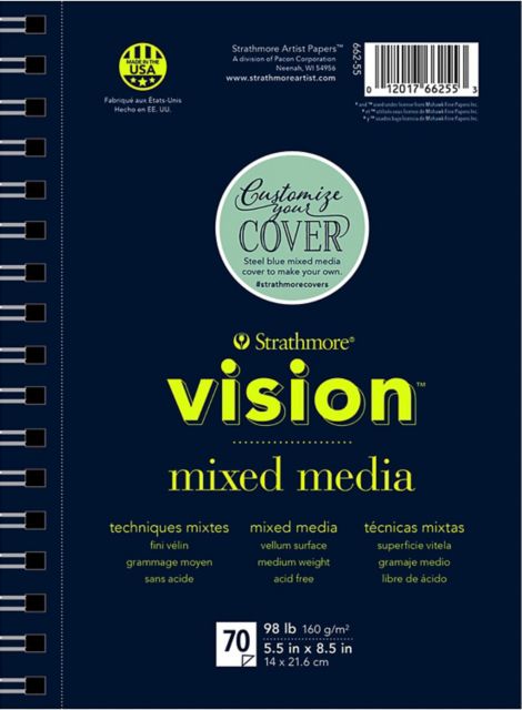 VISION MIXED MEDIA PAD 5.5X8.5 70 SHEETS