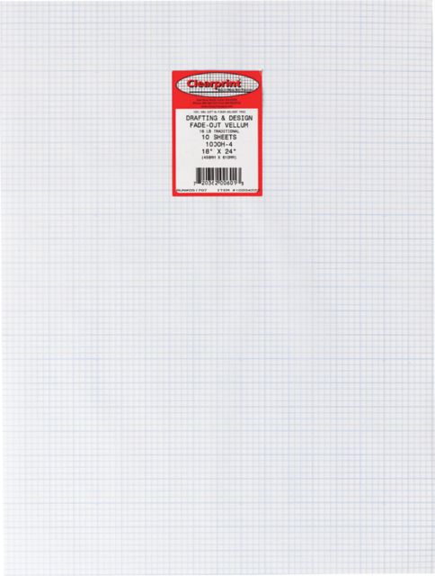 1000H VELLUM SHEET 4X4 GRID 18X24