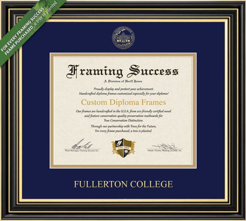 Fullerton College 7'' x 9'' Prestige Diploma Frame