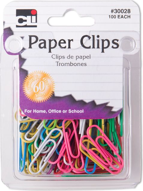 PAPERRCLIP 100CT ASRT COLORS