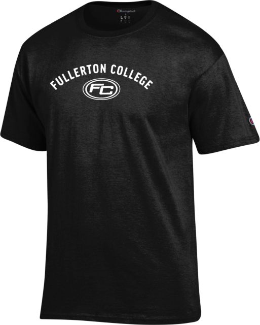 Fullerton College Champion T Shirt Fullerton College Arched w/ Wordmark - ONLINE ONLY
