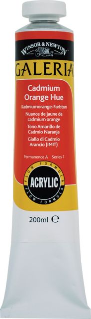 GALERIA ACRYLIC 200ML CADMIUM ORANGE HUE